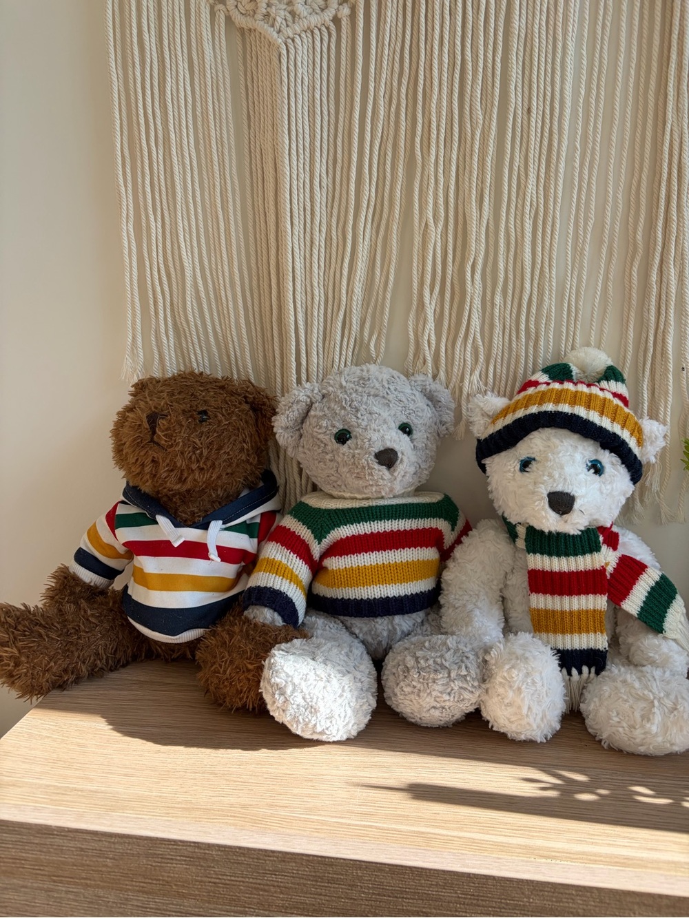 Lot of 3 Hudson's Bay Company Holiday Heritage Charity Bears (2017, 2018, 2019)